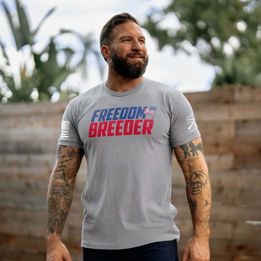 Grunt Style Freedom Breeder T-Shirt - Dark Heather Gray