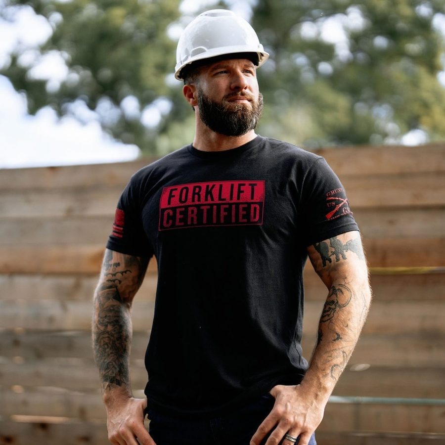 Grunt Style Forklift Certified T-Shirt - Black