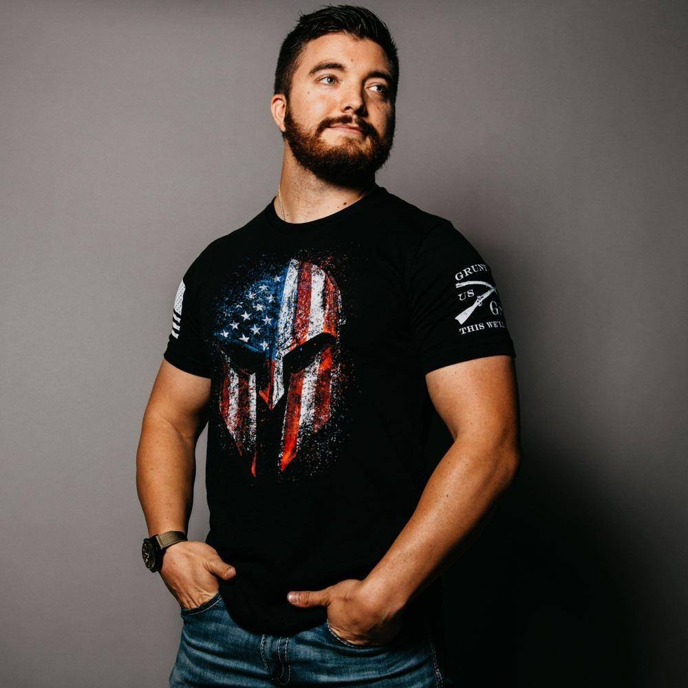 Grunt Style Men's Patriotic Shirts | American Spartan 2.0 Tee