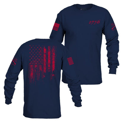 Grunt Style 1776 Flag Long Sleeve - Navy