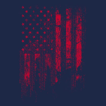 Grunt Style 1776 Flag Long Sleeve - Navy