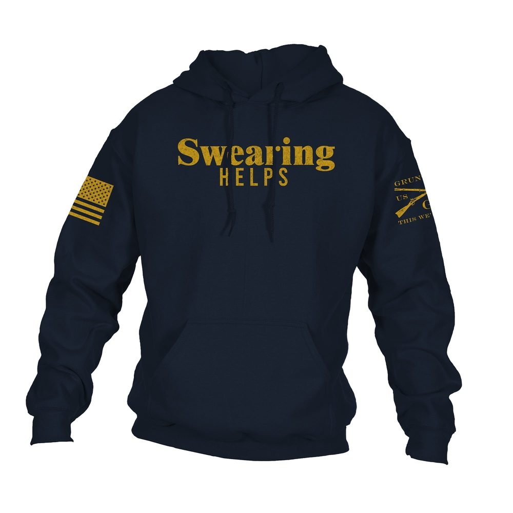 Grunt Style Swearing Helps Hoodie - Navy