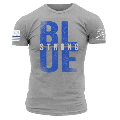 Grunt Style Blue Strong T-Shirt - Dark Heather Gray