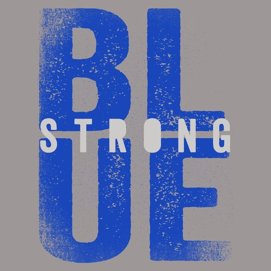 Grunt Style Blue Strong T-Shirt - Dark Heather Gray