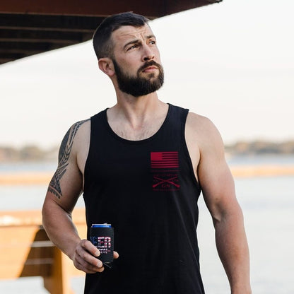 Grunt Style Red Blood Blue Collar® Tank - Black