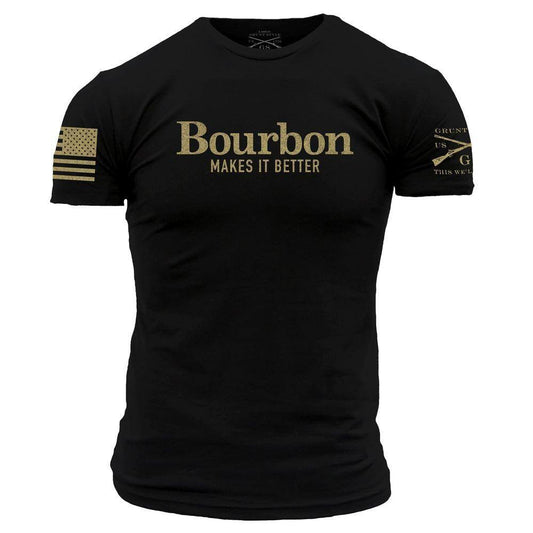 Grunt Style Drinking Shirt | Bourbon Makes It Better - Patriotic Clothing
