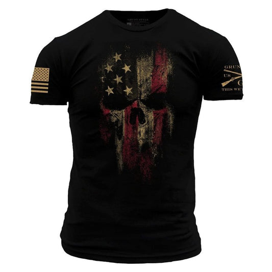 Grunt Style Men's Patriotic Shirt - American Reaper Flag