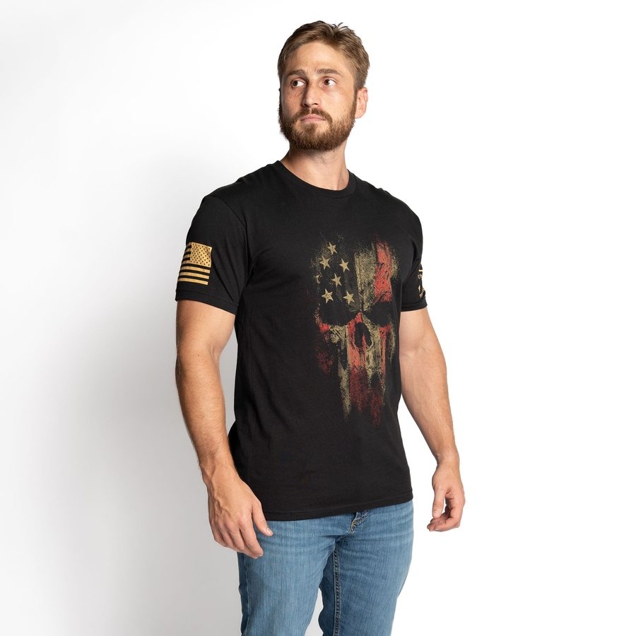 Grunt Style Men's Patriotic Shirt - American Reaper Flag
