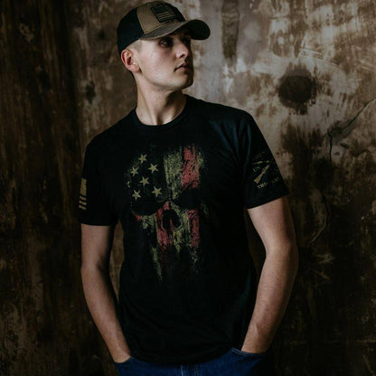 Grunt Style Men's Patriotic Shirt - American Reaper Flag