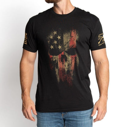 Grunt Style Men's Patriotic Shirt - American Reaper Flag