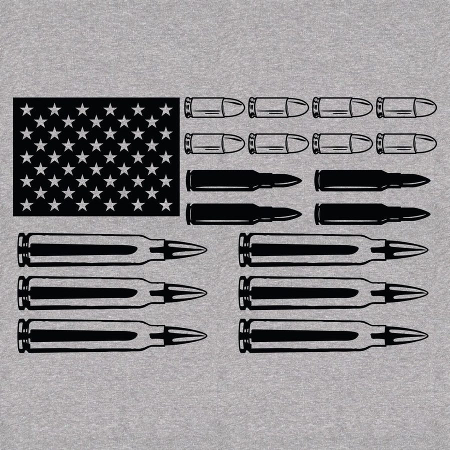 Grunt Style Ammo Flag T-Shirt - Dark Heather Gray