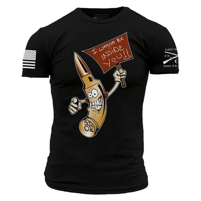 Grunt Style Men's Bullet Funny Graphic Tees | Gun Shirt