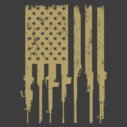 Grunt Style Rifle Flag 2.0 T-Shirt - Charcoal