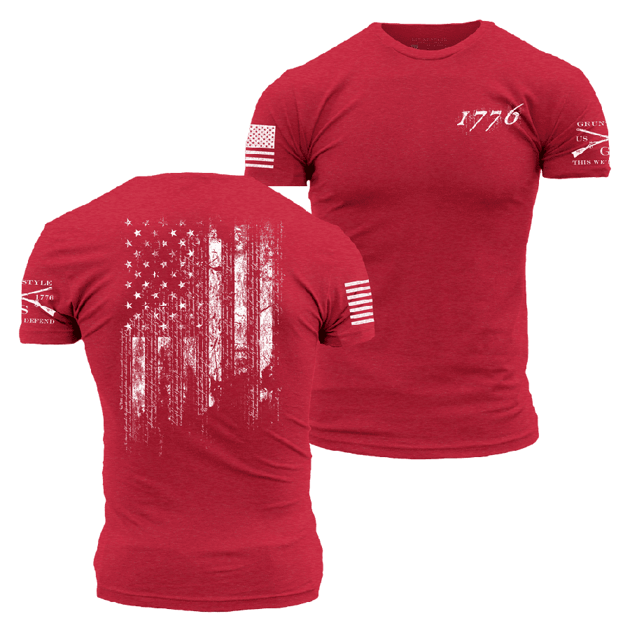 Grunt Style 1776 Flag T-Shirt - Red