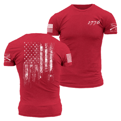 Grunt Style 1776 Flag T-Shirt - Red