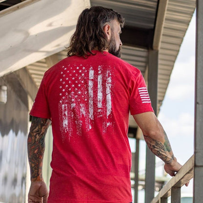 Grunt Style 1776 Flag T-Shirt - Red