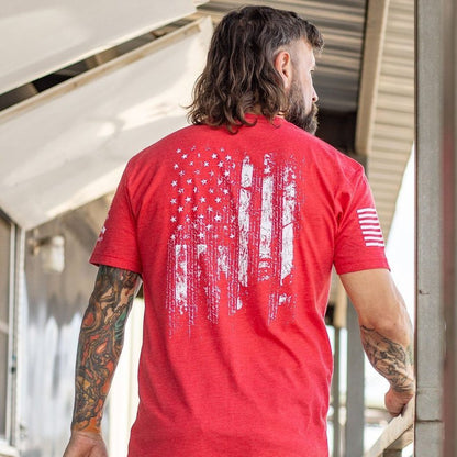 Grunt Style 1776 Flag T-Shirt - Red