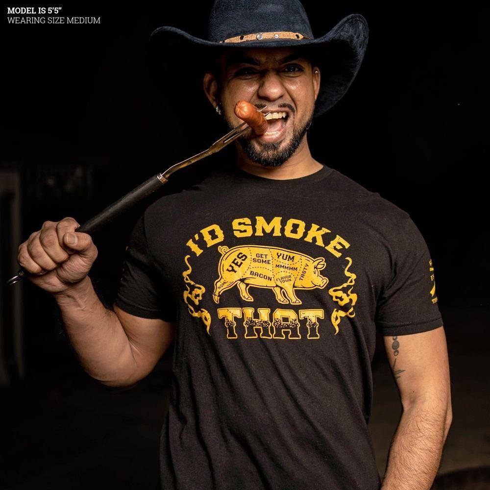 Grunt Style Men's T-Shirt - I'd Smoke That - Patriotic Apparel