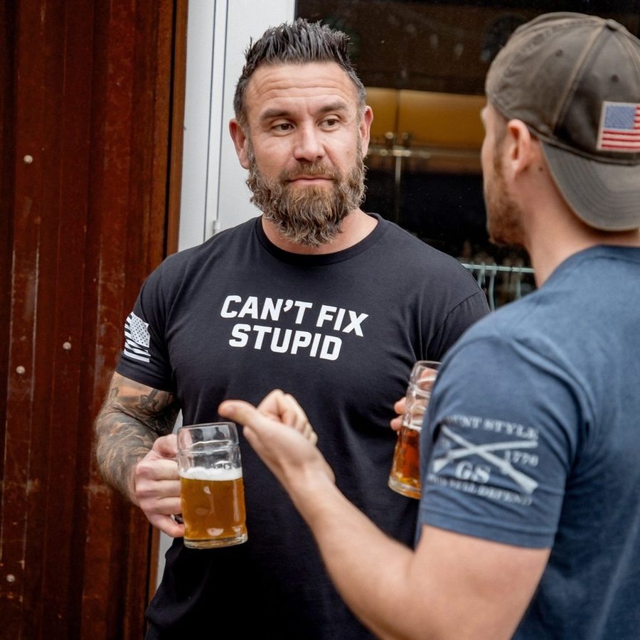 Grunt Style Can't Fix Stupid T-Shirt - Black