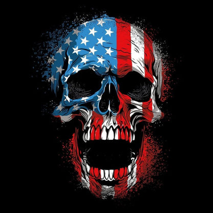 Grunt Style American Reaper Skull T-Shirt - Black