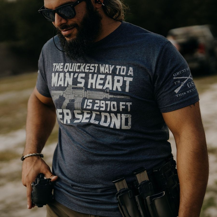 Grunt Style Way To A Heart T-Shirt - Charcoal