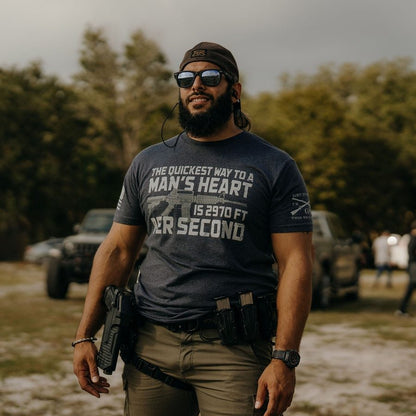Grunt Style Way To A Heart T-Shirt - Charcoal