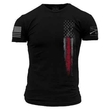 Grunt Style Thin Red Line Flag Shirts | Red Line Flag Graphic Tee