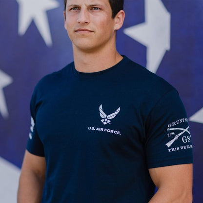 Grunt Style Military Shirt | USAF T-Shirt | Finger-Four Formation